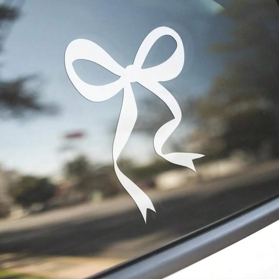 Body Jewelry Rings - 1 Pc Bow Car Decal, Vinyl