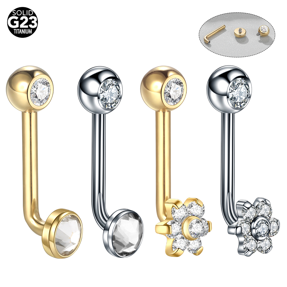 Body Jewelry Vch - 10pcs/lot Titanium Zircon Christina Vertical Hood