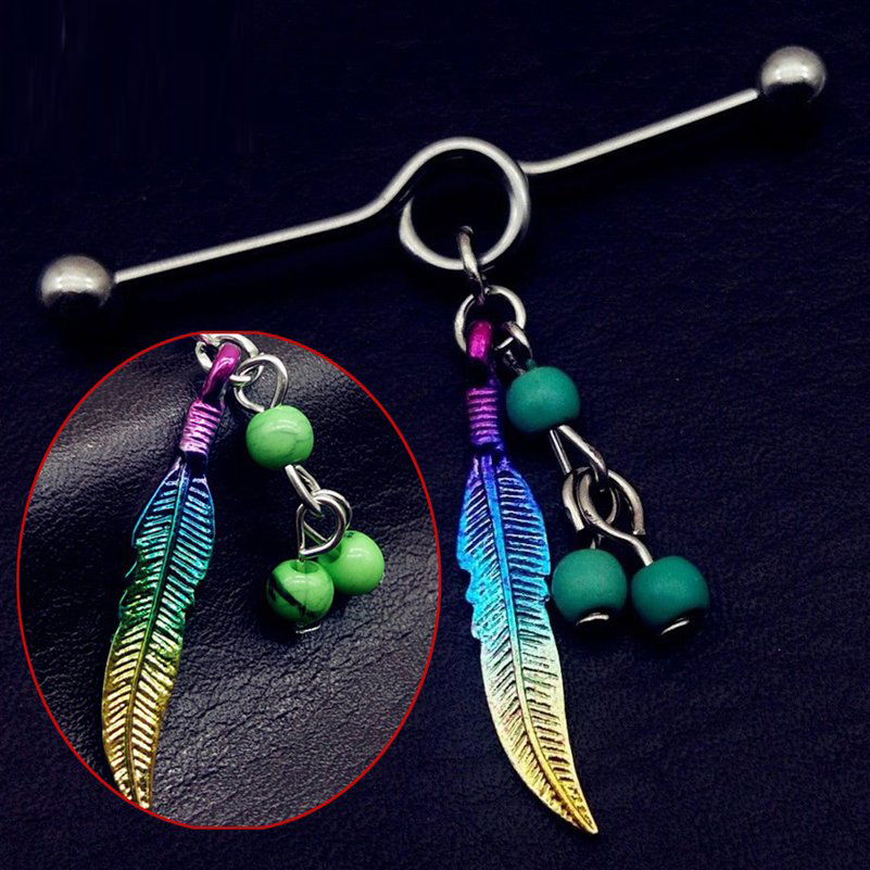 Industrial Barbell Long - 1PC Long Stainless Steel Industrial Piercing