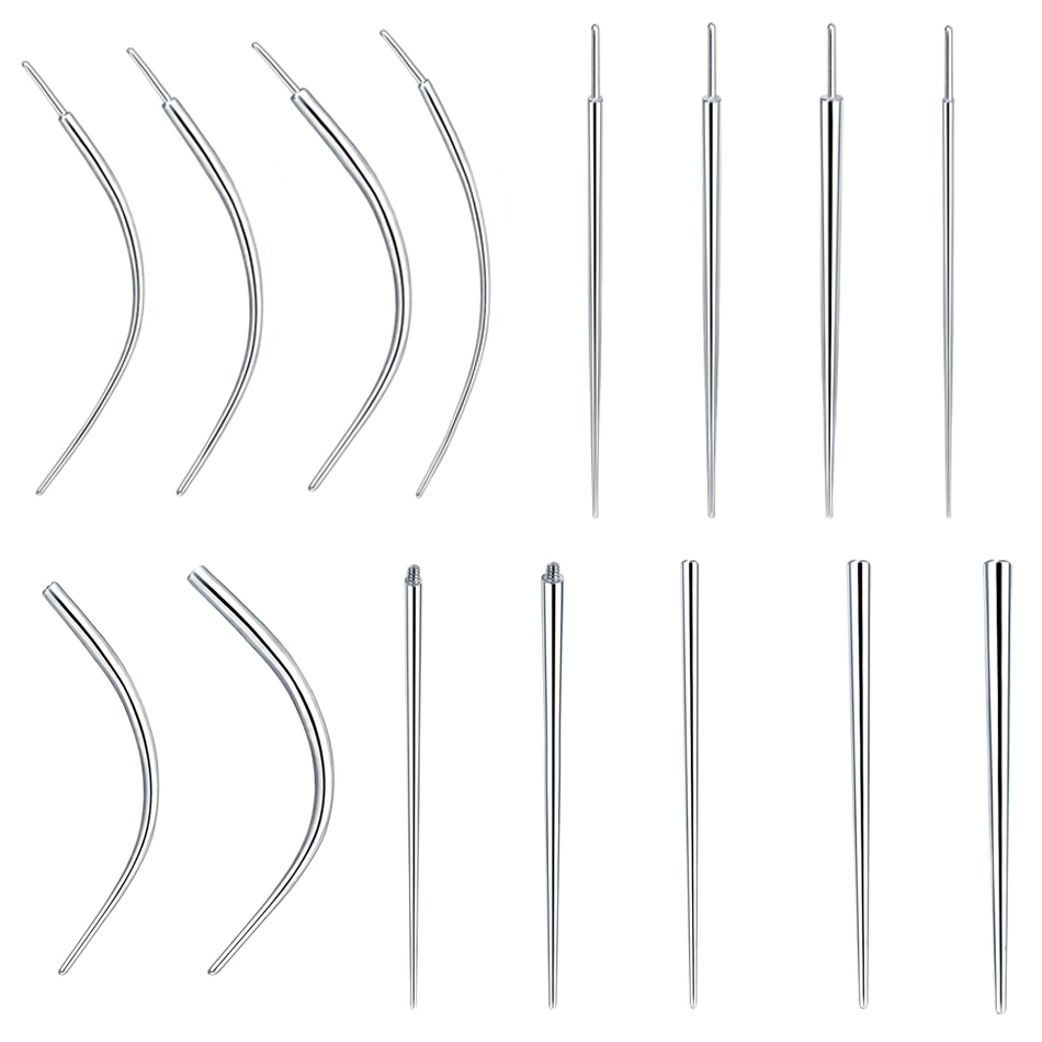 Body Jewelry Internally Threaded - 1/5Pcs Stainless Steel Duide Rod Piercing