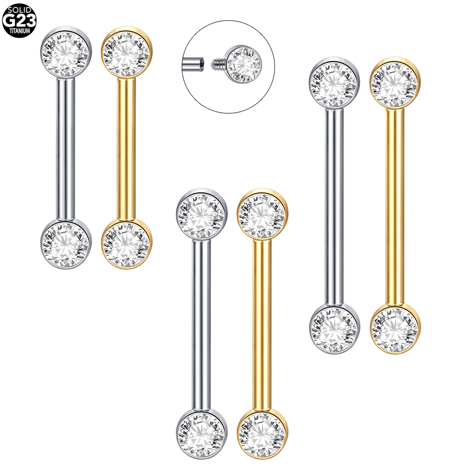 Body Jewelry Implants - 1/5Pcs Implant Grade Titanium Piercing Nipple
