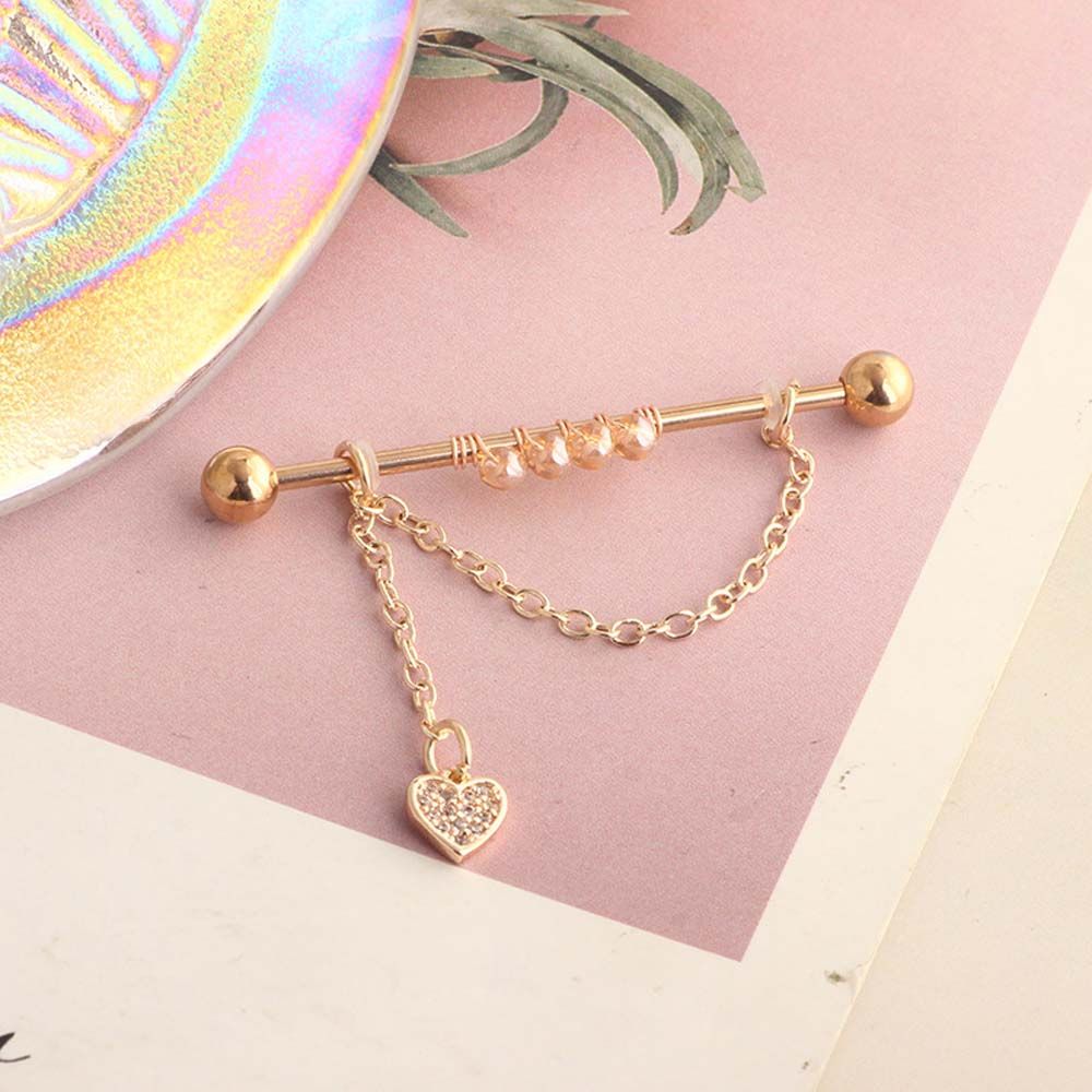 Punk Style Girls Gift Crystal  - Industrial Barbell Long 评论和价格