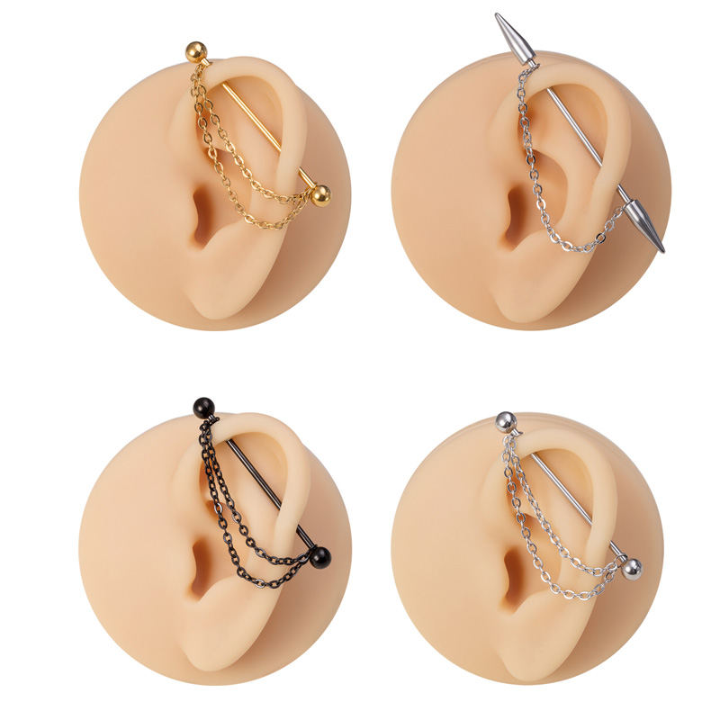 1pc Industrial Piercing Barbel - Industrial Barbell Long 评论和价格