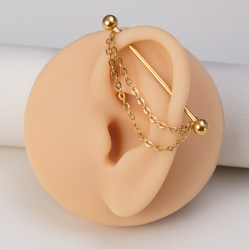 1pc Industrial Piercing Barbel - Industrial Barbell Long 评论和价格