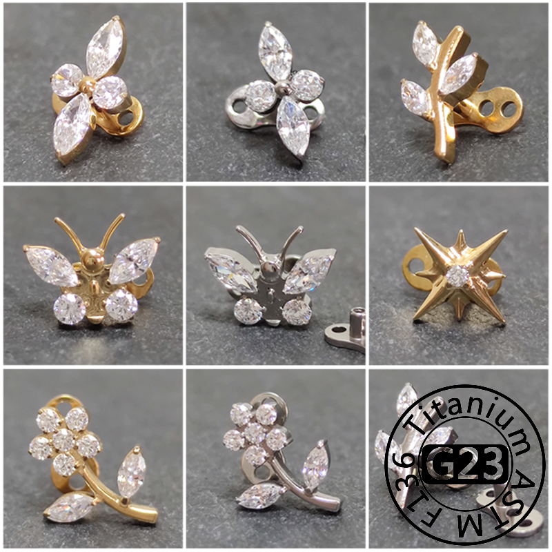 G23 Titanium Zircon Micro Derm - Dermal Anchor Top 评论和价格