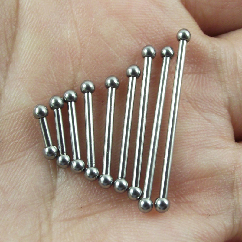 SaYao 2pcs 2mm mini ball Stain - Industrial Barbell Long 评论和价格