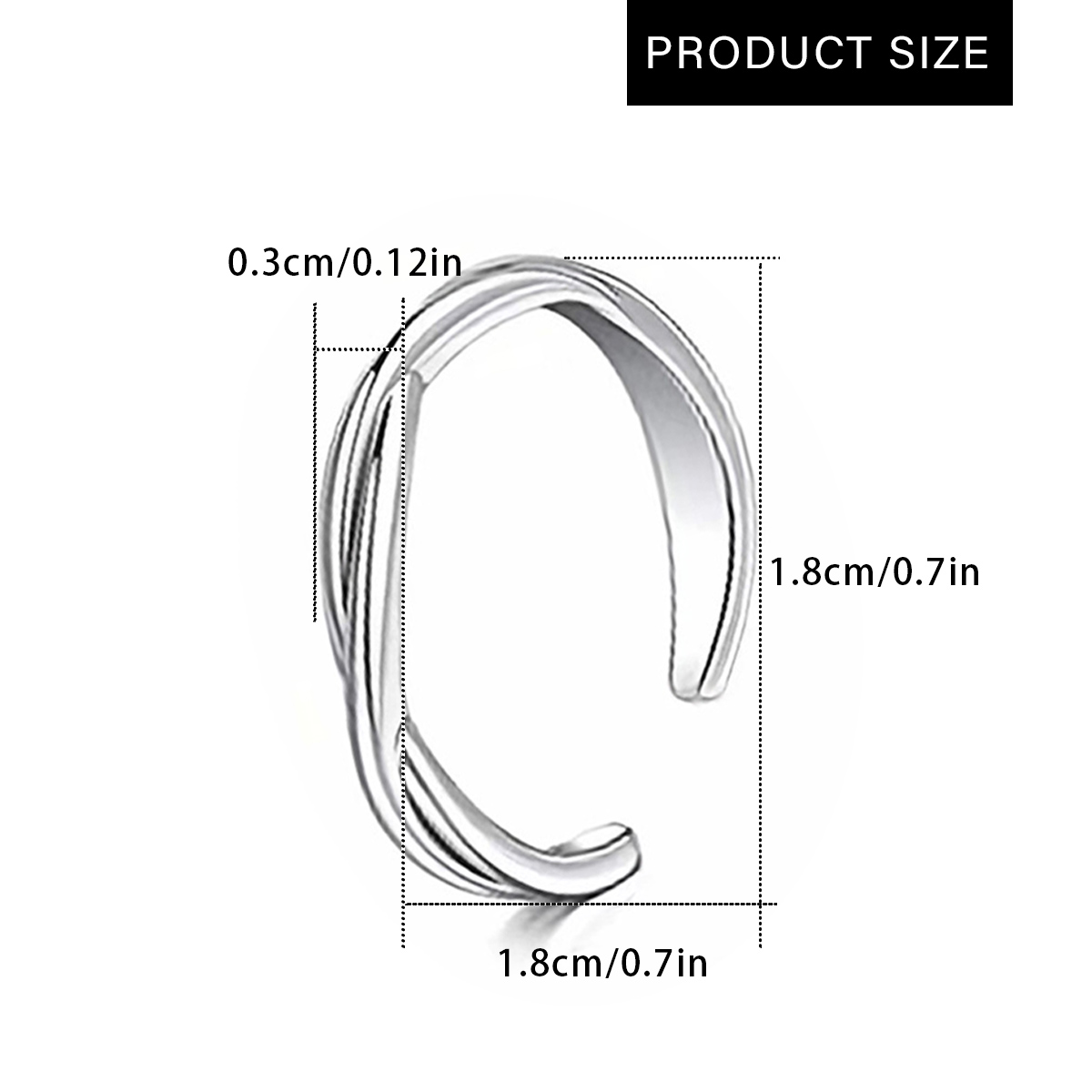 1Pc/3Pcs Simple Stainless Stee - Body Jewelry Rings 评论和价格