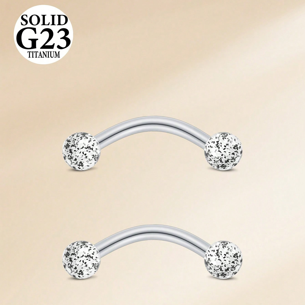 2PCS 16G 8/10mm Titanium Alloy - Body Jewelry Vch 评论和价格