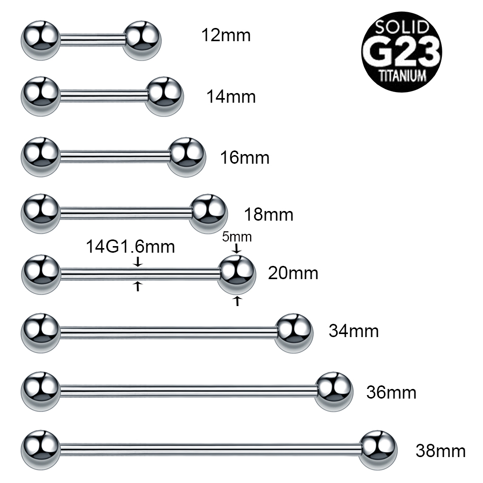 1/5PCS Titanium External Threa - Industrial Barbell Long 评论和价格