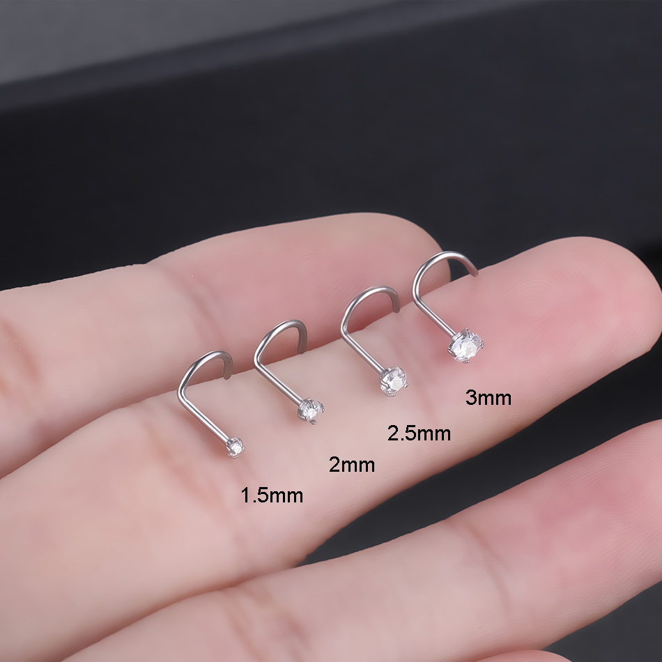 Implant Titanium Nose Stud Rin - Body Jewelry Implants 评论和价格