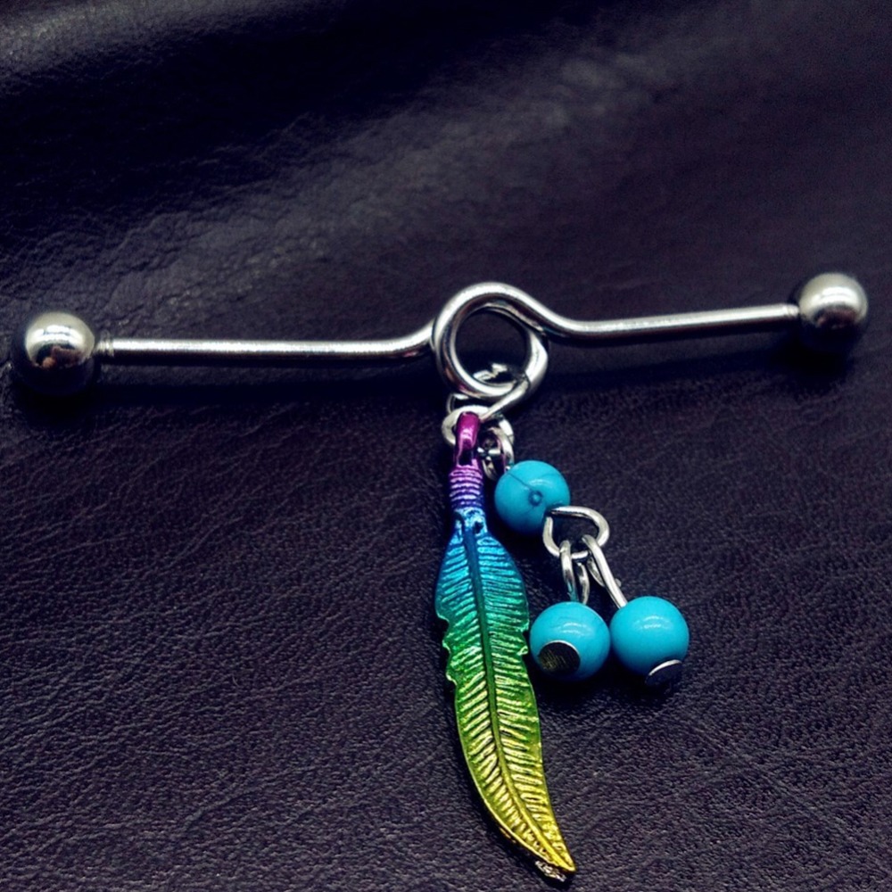 1PC Long Stainless Steel Indus - Industrial Barbell Long 评论和价格