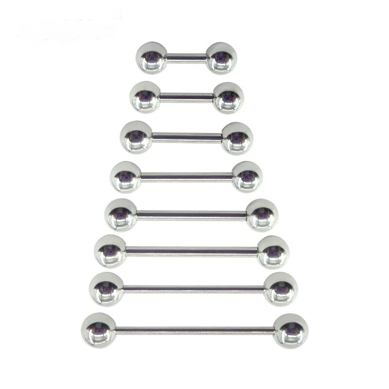 2 Pieces 0.8mm Stainless Steel - Industrial Barbell Long 评论和价格