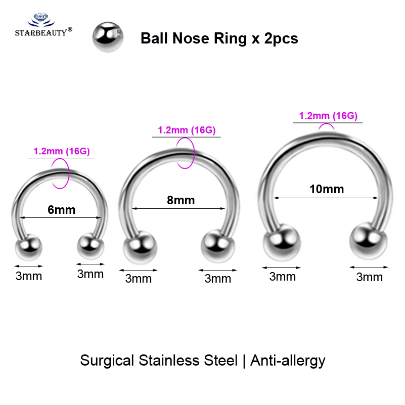 2pcs Multipurpose BCR Face Pie - Body Jewelry Vch 评论和价格