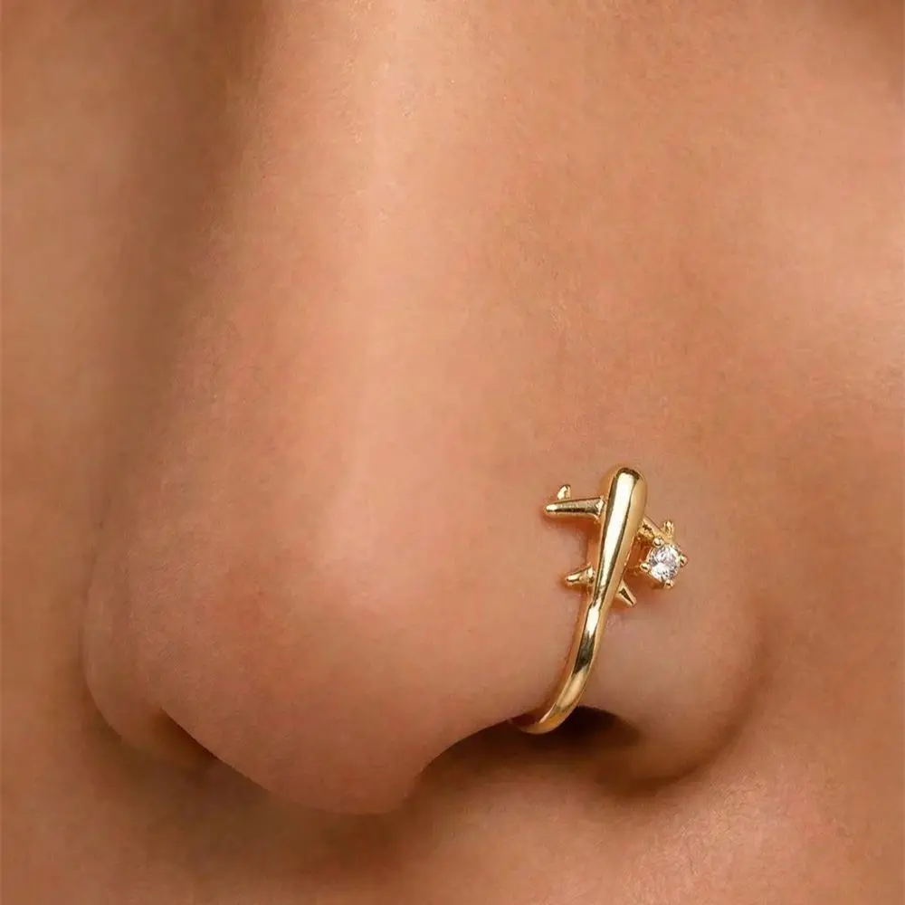 1PC Airplane Design No Piercin - Body Jewelry Hot 评论和价格