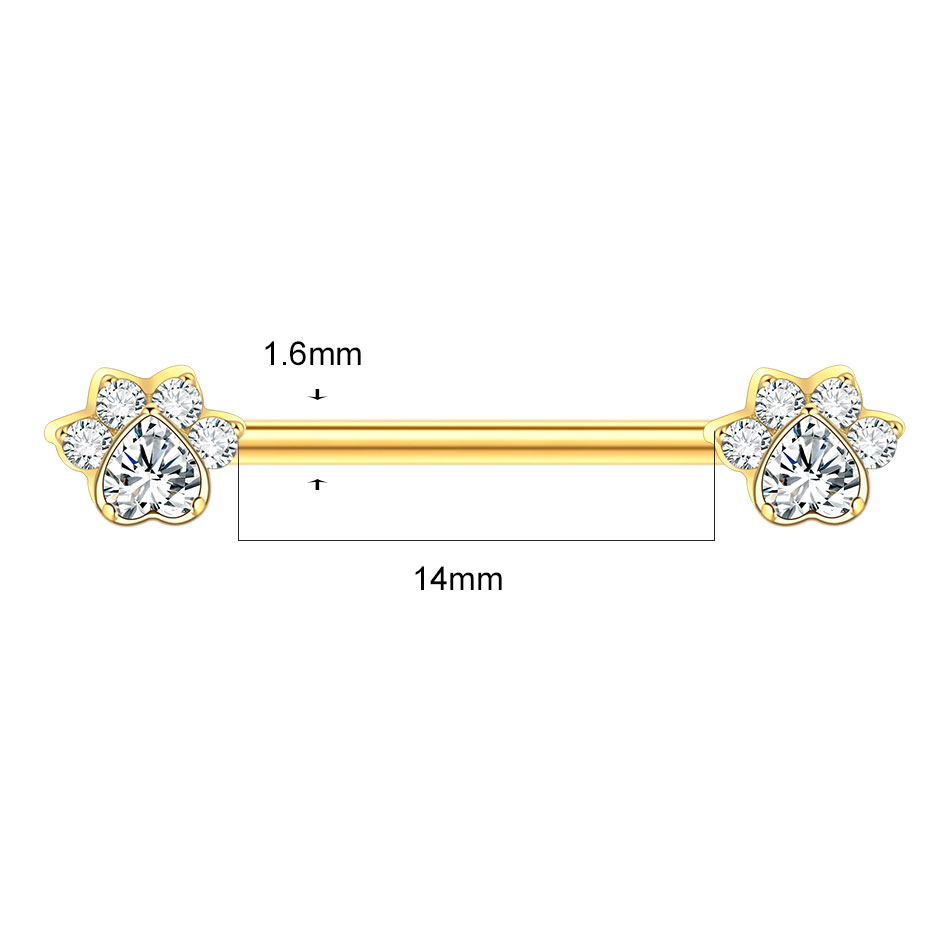 1Pc Titanium Flower Nipple Pie - Body Jewelry Internally Threaded 评论和价格