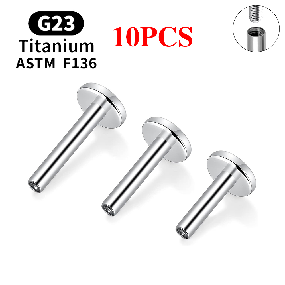 10PCS G23 Titanium Piercing In - Body Jewelry Internally Threaded 评论和价格