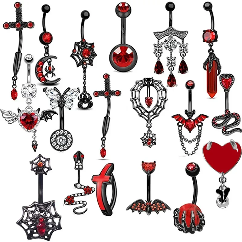 Personality Heart-shaped Navel - Body Jewelry Hot 评论和价格