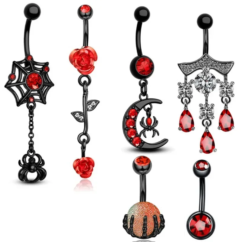 Personality Heart-shaped Navel - Body Jewelry Hot 评论和价格