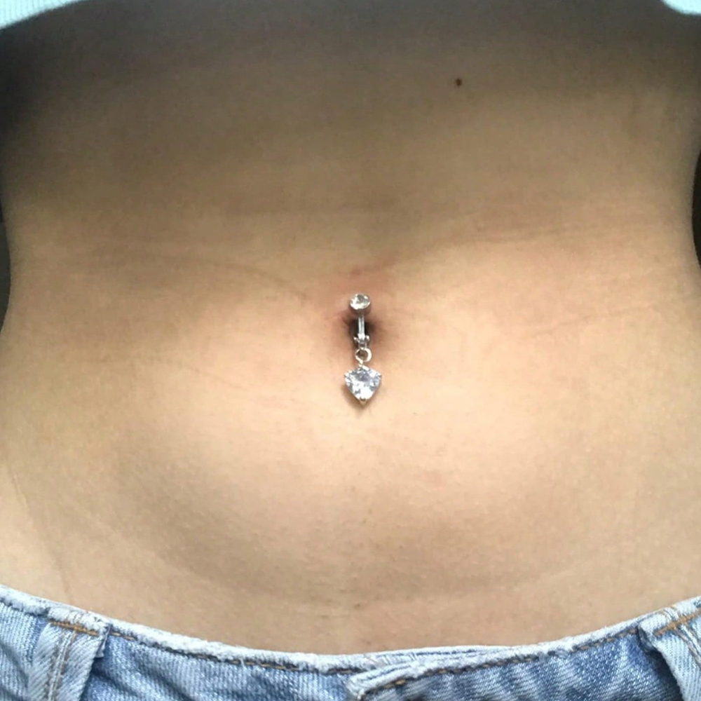 Gold Fake Belly Piercing Cubic - Body Jewelry Rings 评论和价格