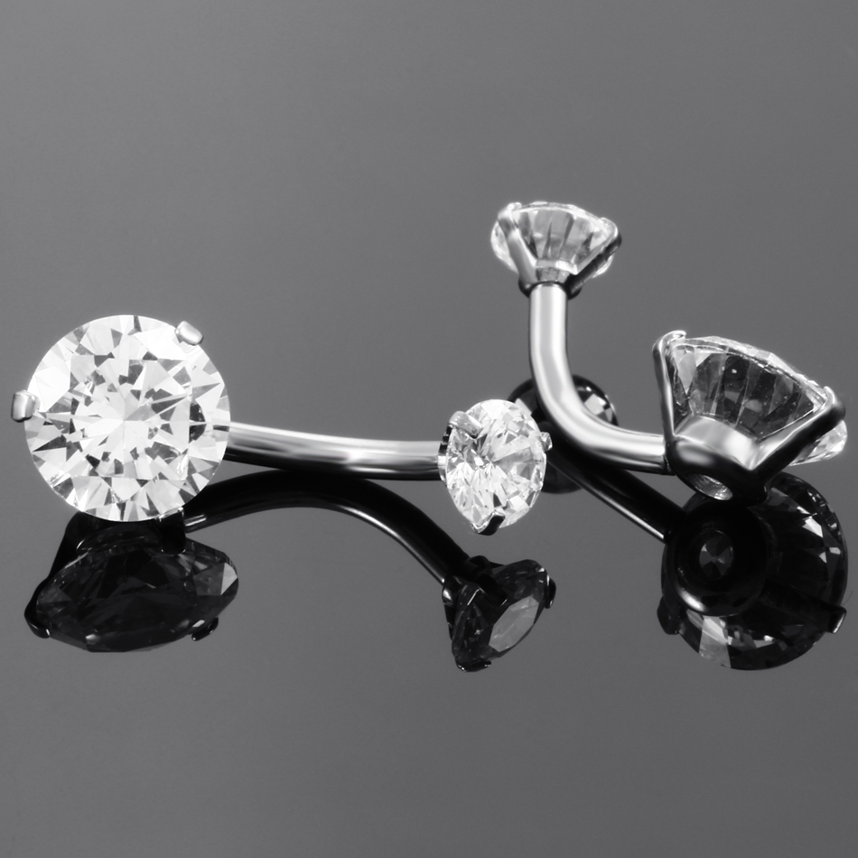 10PC  Navel Piercing Stainless - Body Jewelry Internally Threaded 评论和价格