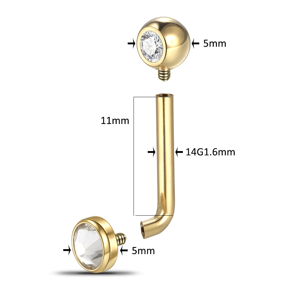 1PC G23 Titanium Christina Ver - Body Jewelry Vch 评论和价格