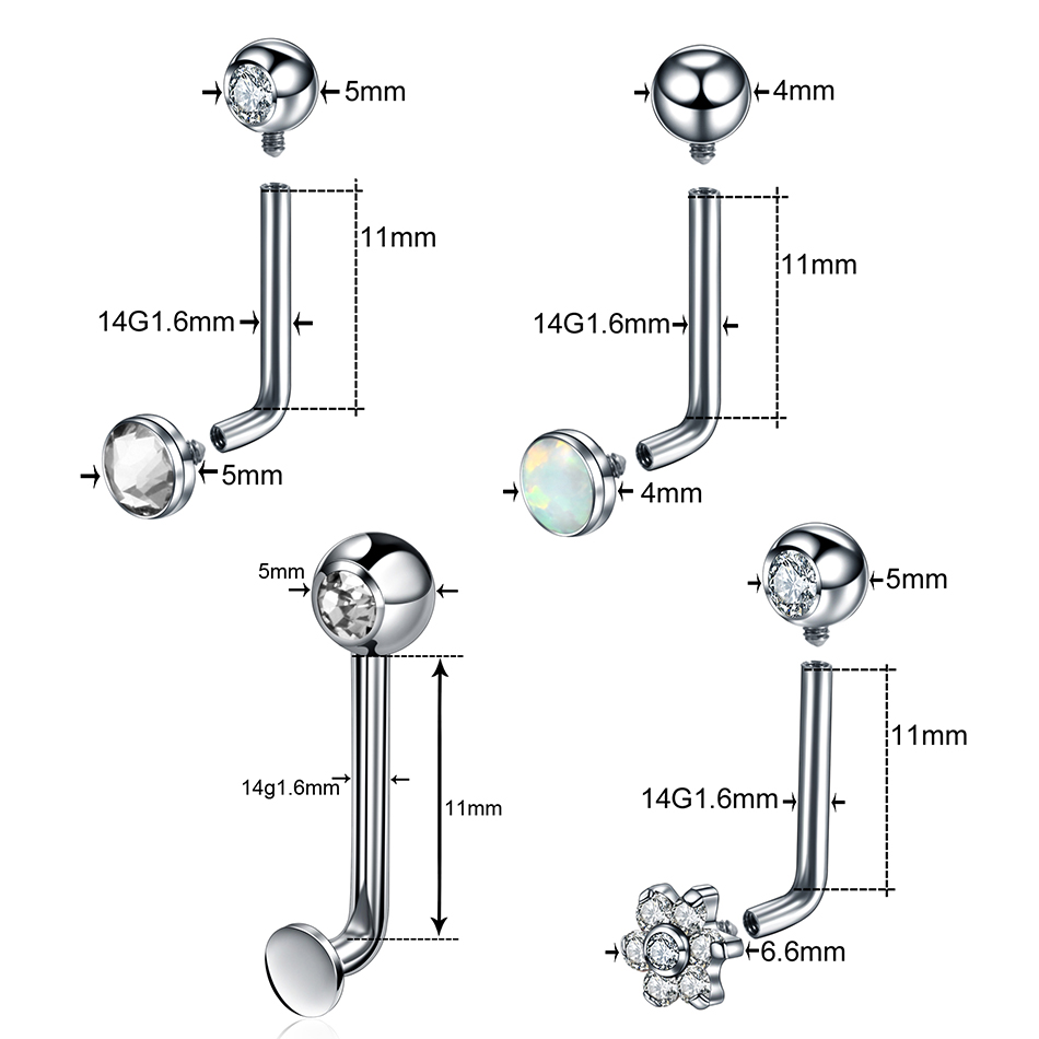 1PC Titanium Christina Vertica - Body Jewelry Vch 评论和价格