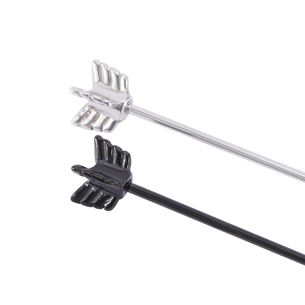 Fashion Long Silver Industrial - Industrial Barbell Long 评论和价格