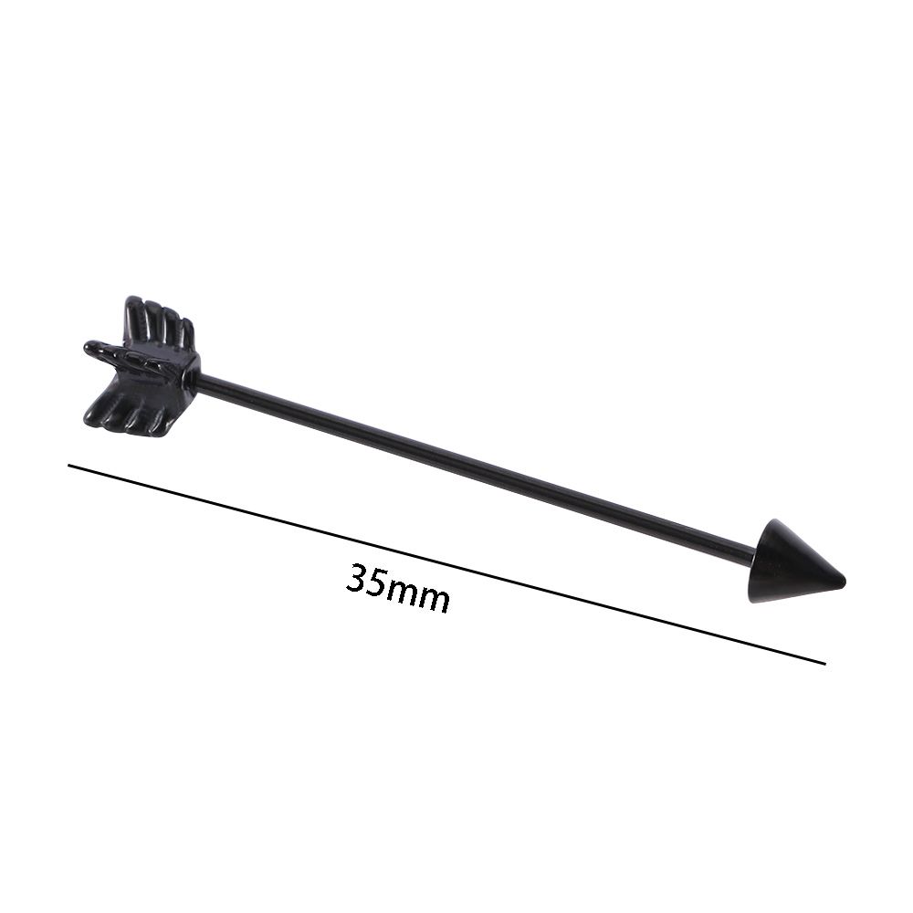 Fashion Long Silver Industrial - Industrial Barbell Long 评论和价格
