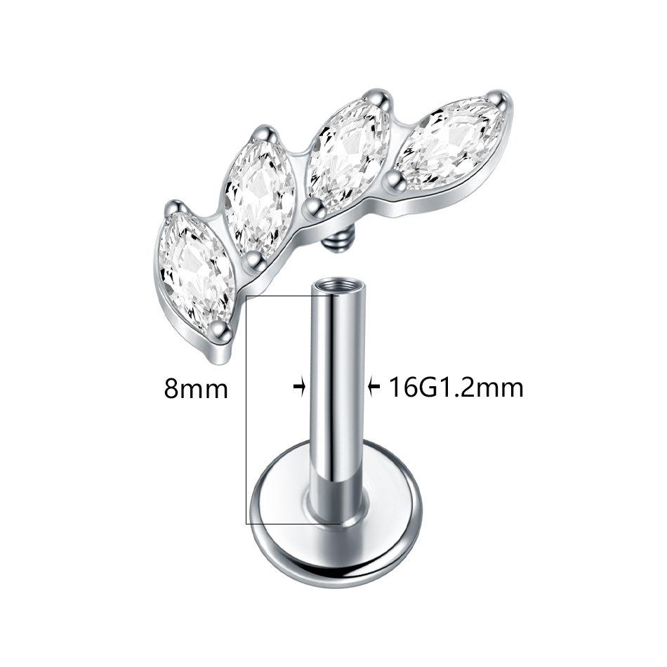 1/5PCS Titanium Internally Thr - Body Jewelry Internally Threaded 评论和价格