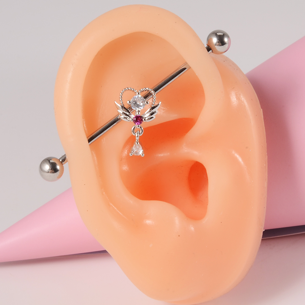 Heart-Shaped Zircon Crystal Lo - Industrial Barbell Long 评论和价格