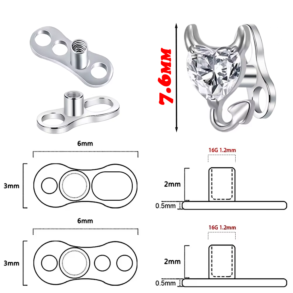 Medical-Grade F136 Titanium Al - Body Jewelry Implants 评论和价格