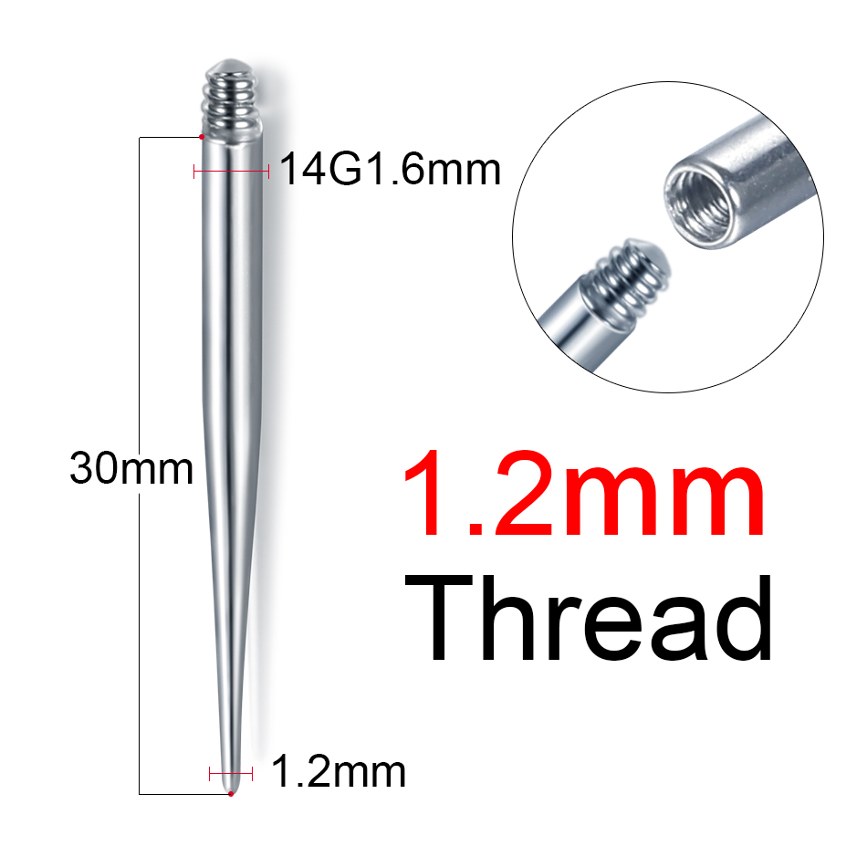 1/5Pcs Stainless Steel Duide R - Body Jewelry Internally Threaded 评论和价格