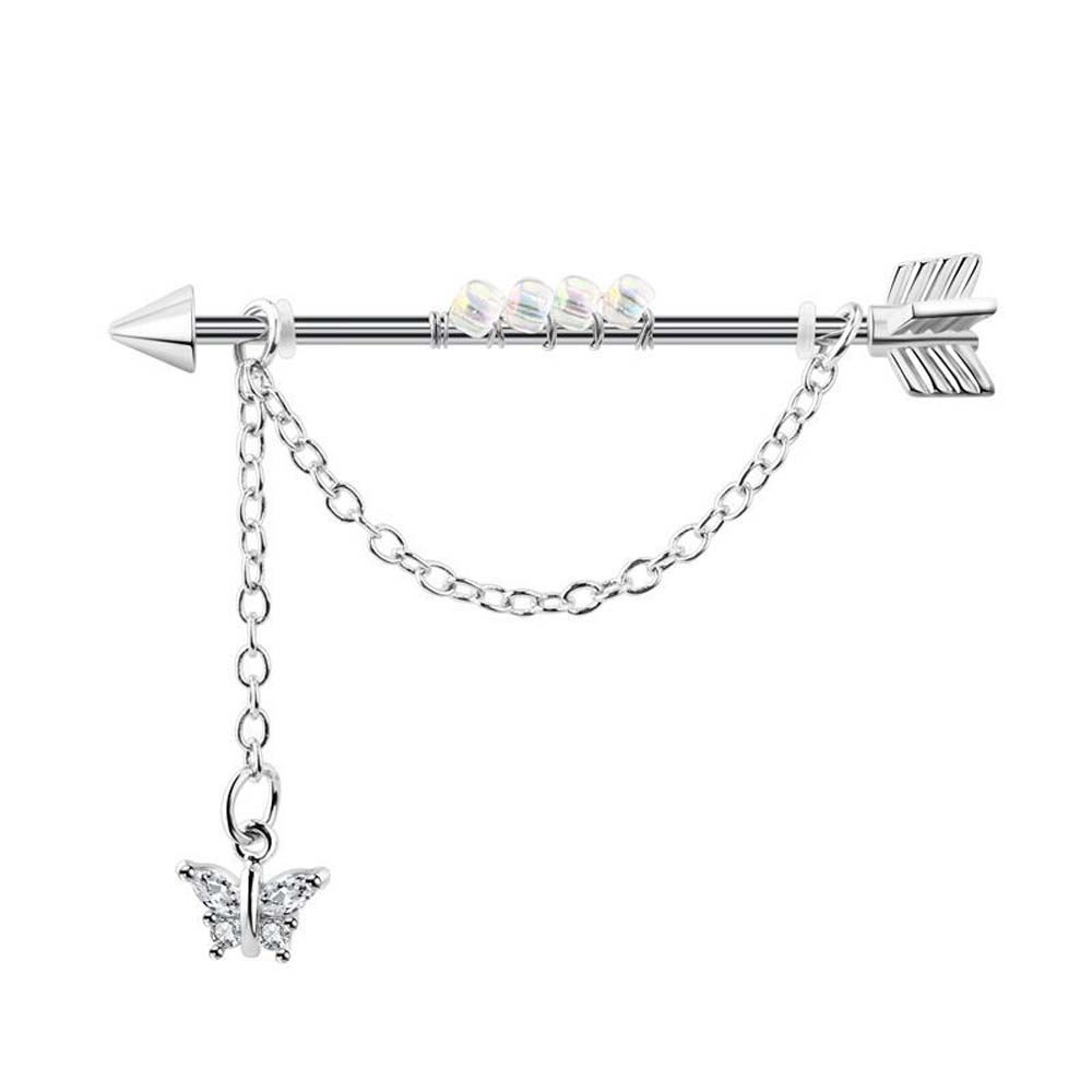 Piercing Punk Style Heart Pend - Industrial Barbell Long 评论和价格