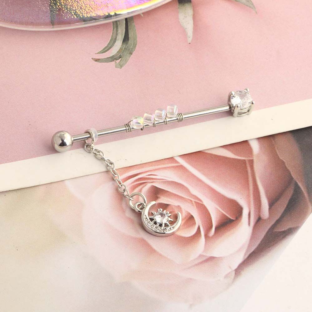 Piercing Punk Style Heart Pend - Industrial Barbell Long 评论和价格
