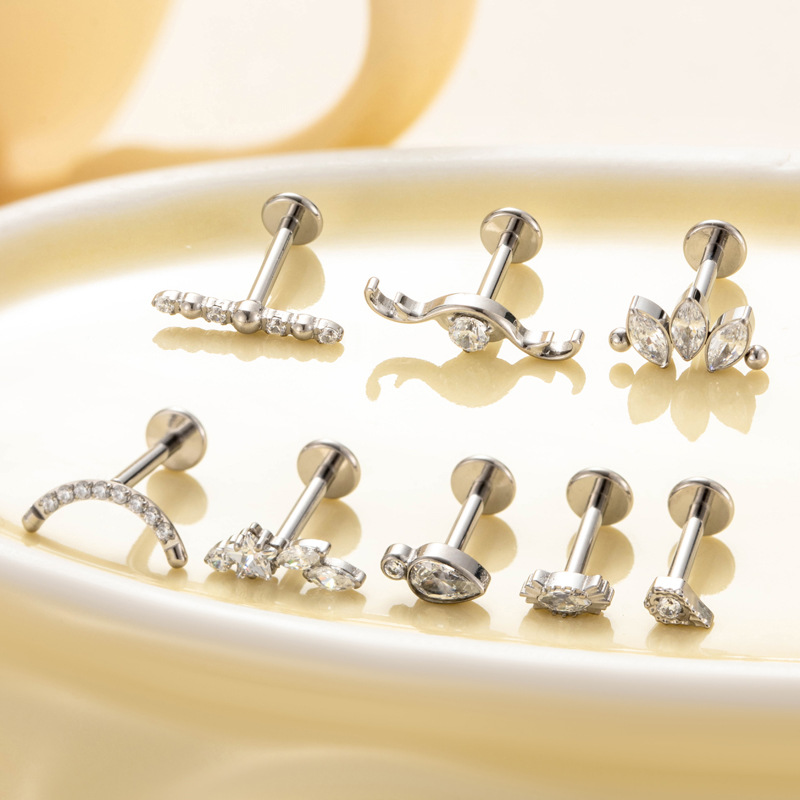 1PC ASTM F136 G23 Titanium Pie - Body Jewelry Internally Threaded 评论和价格