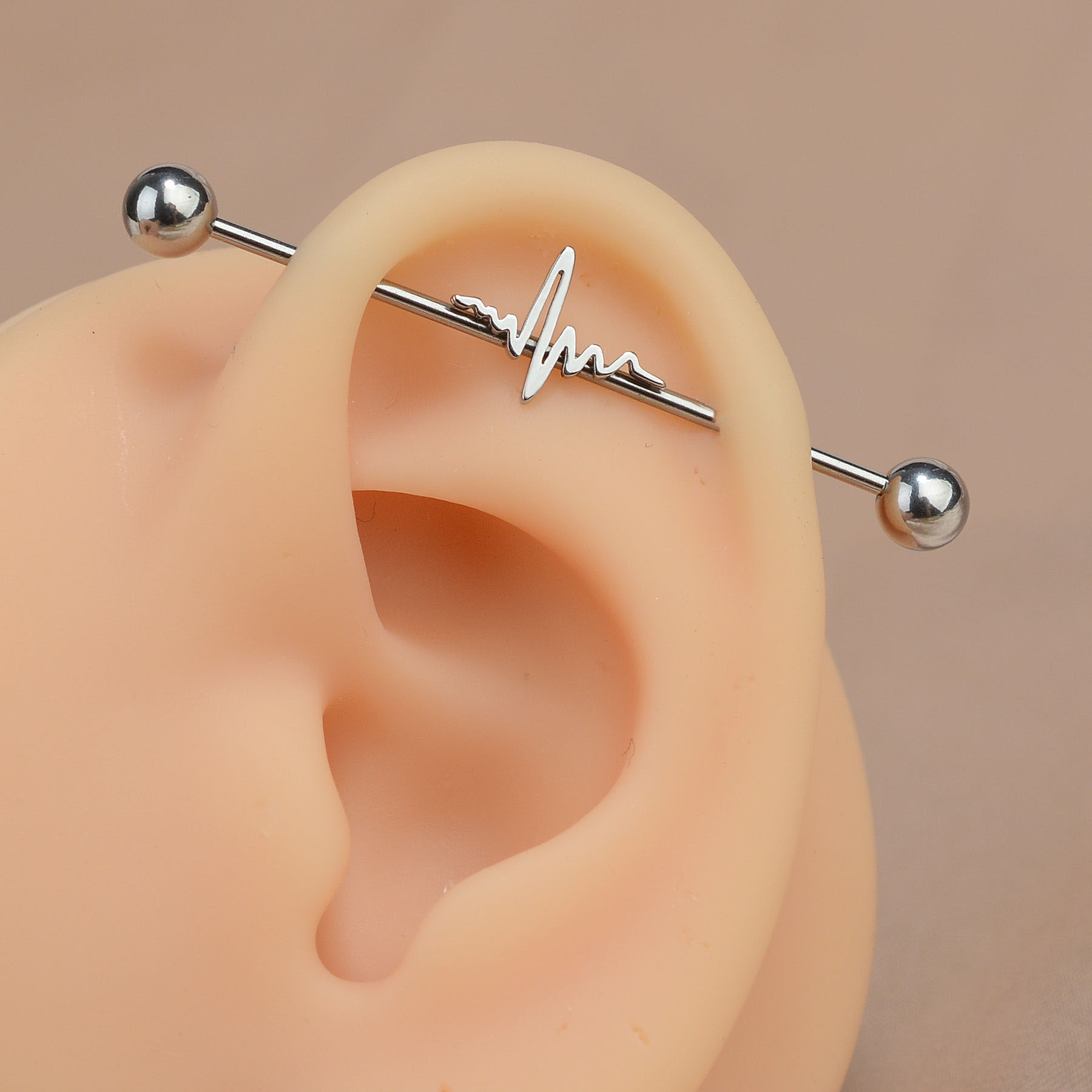 1PC 16G Stainless Steel Long I - Industrial Barbell Long 评论和价格