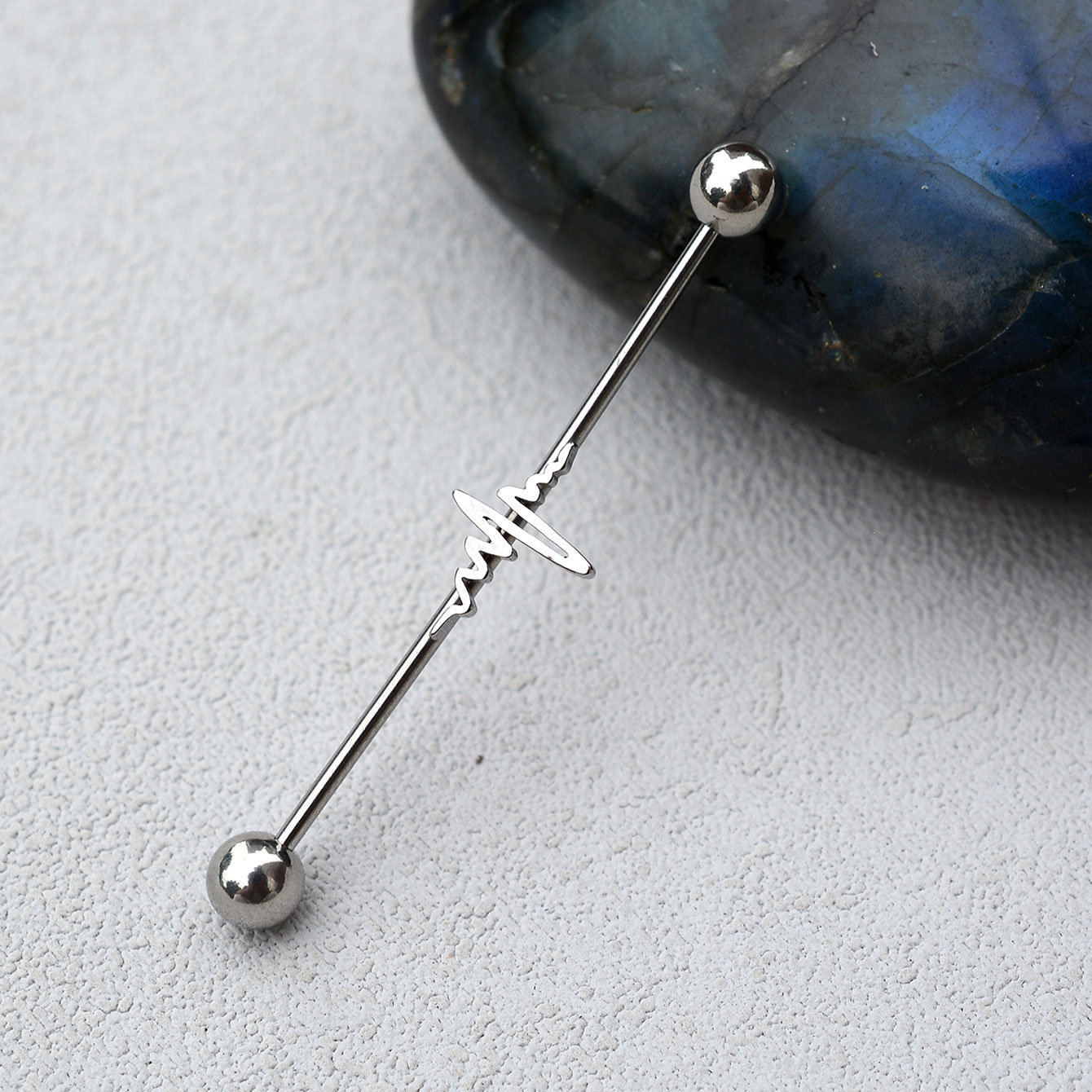 1PC 16G Stainless Steel Long I - Industrial Barbell Long 评论和价格