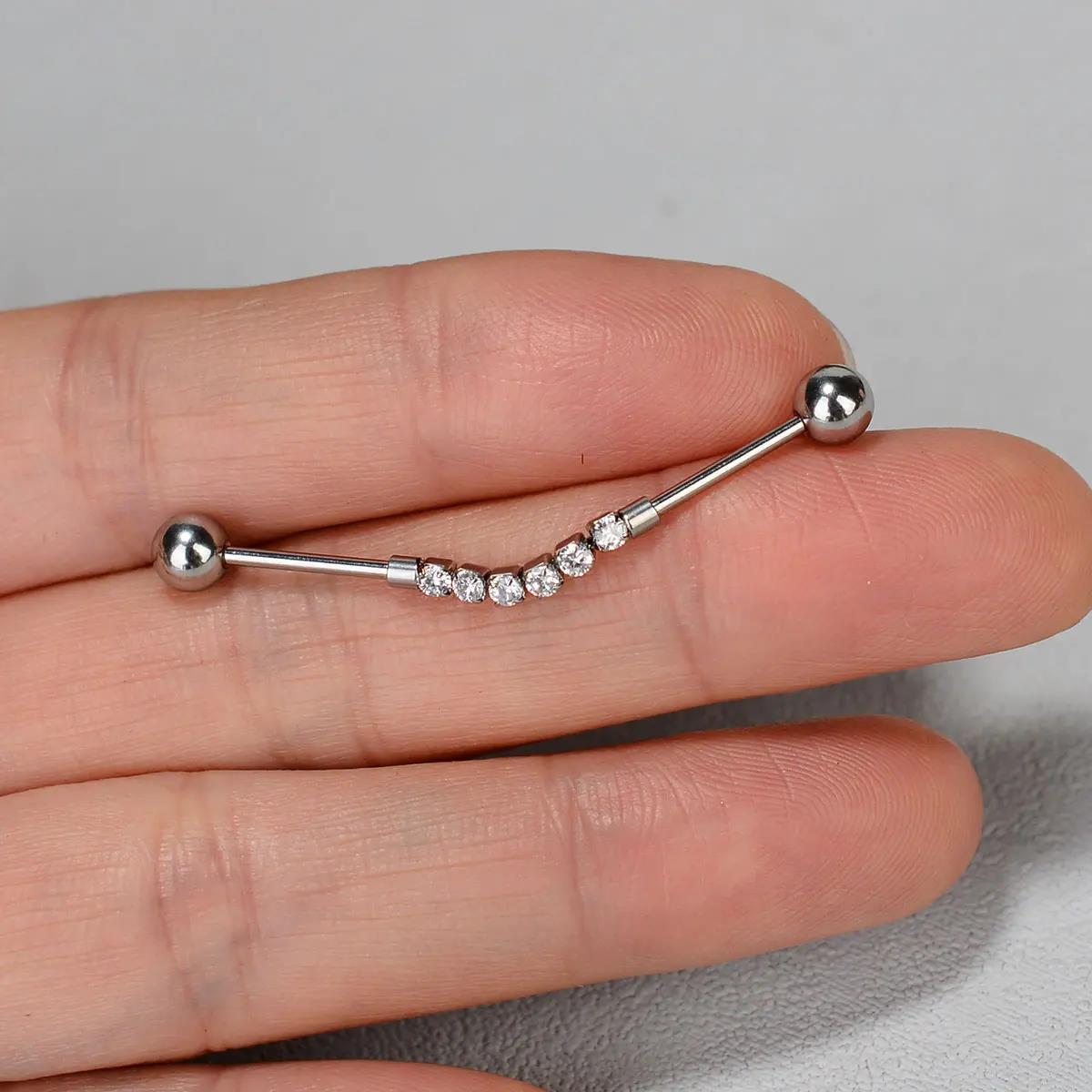 1PC Stainless Steel Long Indus - Industrial Barbell Long 评论和价格