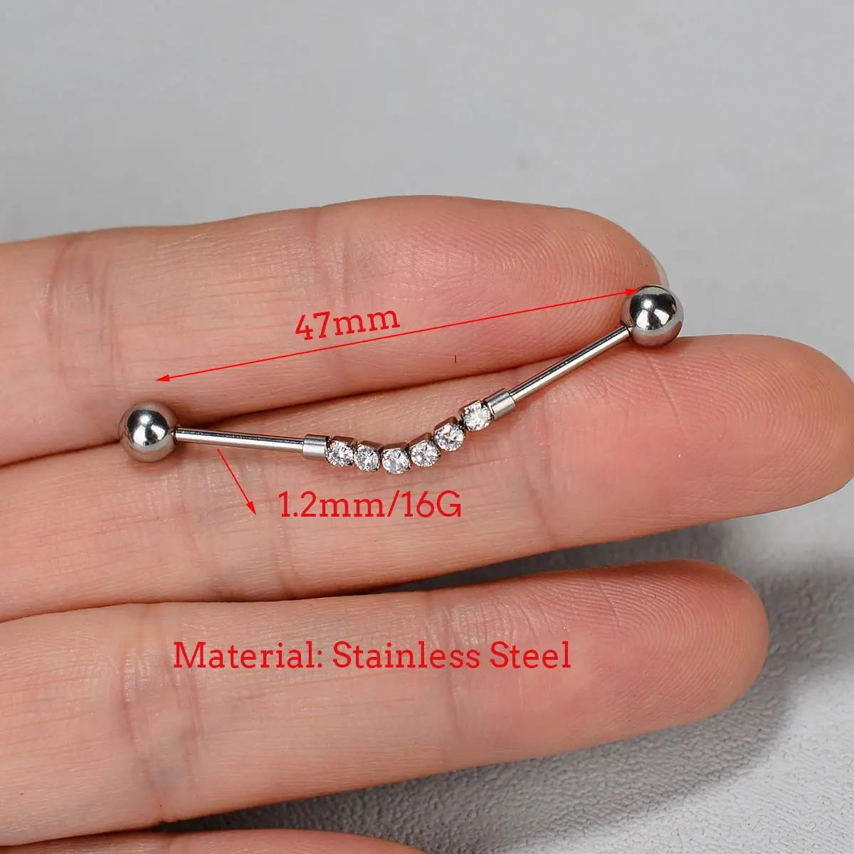 1PC Stainless Steel Long Indus - Industrial Barbell Long 评论和价格